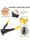 AEE® 4 Uçlu Profesyonel Perçin Tabancası Seti – 2.4/3.2/4.0/4.8 mm Başlık + 40 Adet Alüminyum Perçin + Anahtar | Metal, Plastik ve Deri Delme & Sabitleme Aracı