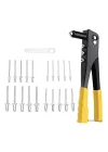 AEE® 4 Uçlu Profesyonel Perçin Tabancası Seti – 2.4/3.2/4.0/4.8 mm Başlık + 40 Adet Alüminyum Perçin + Anahtar | Metal, Plastik ve Deri Delme & Sabitleme Aracı