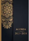 Agenda 2023 2024: Settimanale A4 - da Giugno 2023 a Dicembre 2024,18 mesi, calendario mensile e settimanale, Formato grande, Italiano, Nero Mandala