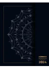 Agenda semainier 2024: Planificateur professionnel grand format, 2 pages par semaine, vacances scolaires en français, mandala