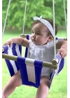 Ahşap Bebek Salıncağı (Mavi)