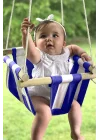 Ahşap Bebek Salıncağı (Mavi)
