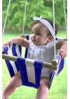 Ahşap Bebek Salıncağı (Mavi)