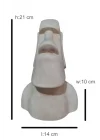 Ahşap Dekoratif Büst Heykeli Moai Totem