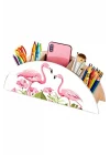 Ahşap Flamingo Masaüstü Kalemlik Kalem Kutusu Organizer