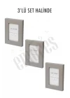 Ahşap Resim Çerçevesi 3lü Set Halinde 5 x 7.6 cm boyutunda