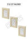 Ahşap Resim Çerçevesi 3lü Set Halinde 5 x 7.6 cm boyutunda