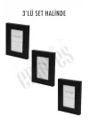 Ahşap Resim Çerçevesi 3lü Set Halinde 5 x 7.6 cm boyutunda