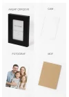 Ahşap Resim Çerçevesi 3lü Set Halinde 5 x 7.6 cm boyutunda