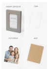 Ahşap Resim Çerçevesi 3lü Set Halinde 5 x 7.6 cm boyutunda