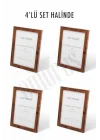 Ahşap Resim Çerçevesi 4lü Set Halinde 13 x 18 cm boyutunda