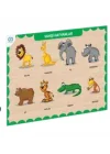 Ahşap Vahşi Hayvanlar Eğitici Set