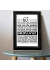 Ailenize Özel Dekoratif Ev Hediyesi Baskılı Çerçeve 24x33x1 cm
