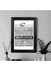 Ailenize Özel Dekoratif Ev Hediyesi Baskılı Çerçeve 24x33x1 cm