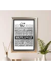 Ailenize Özel Dekoratif Ev Hediyesi Baskılı Çerçeve 24x33x1 cm