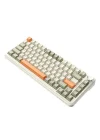 Ajazz Ak820 Max 8000mAh Batarya, Dinamik RGB, Hot-Swap 3 Modlu Mekanik Klavye Oyun Klavyesi, Bluetooth / 2.4g Kablosuz/Type-C Kablolu (AK820 Max - Cream Orange - Flying Fish Switch)