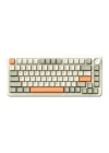 Ajazz Ak820 Max 8000mAh Batarya, Dinamik RGB, Hot-Swap 3 Modlu Mekanik Klavye Oyun Klavyesi, Bluetooth / 2.4g Kablosuz/Type-C Kablolu (AK820 Max - Cream Orange - Flying Fish Switch)