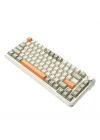 Ajazz Ak820 Max 8000mAh Batarya, Dinamik RGB, Hot-Swap 3 Modlu Mekanik Klavye Oyun Klavyesi, Bluetooth / 2.4g Kablosuz/Type-C Kablolu (AK820 Max - Cream Orange - Flying Fish Switch)