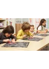 Akademi Çocuk Funny Mat Black (Tebeşirli) Dinazorlar