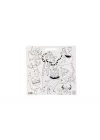 Akademi Çocuk Funny Mat White 40X40Cm - Sevimli Canavarlar