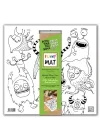 Akademi Çocuk Funny Mat White 40X40Cm - Sevimli Canavarlar