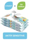 Aktif Sensitive Islak Mendil 3x52 156 Yaprak