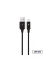 Alumicable XL Lightning Şarj ve Data Kablosu, Siyah, 2 m