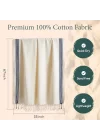 Amalfı%100 Pamuk Peştamal Natural/Marin Mavi