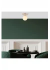 Amber LED Şık Camlı Tekli Sarkıt Avize Parlak Gold Mutfak ve Salon için E14, Altın-11671