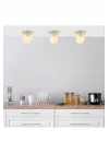 Amber LED Şık Camlı Tekli Sarkıt Avize Parlak Gold Mutfak ve Salon için E14, Altın-11671