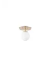 Amber LED Şık Camlı Tekli Sarkıt Avize Parlak Gold Mutfak ve Salon için E14, Altın-11671