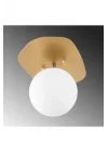 Amber LED Şık Camlı Tekli Sarkıt Avize Parlak Gold Mutfak ve Salon için E14, Altın-11671