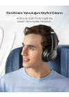 Anker Q20i kablosuz Bluetooth kulak üstü kulaklık, hibrit aktif gürültü önleme, ANC modunda 40 saat çalma süresi, yüksek çözünürlüklü ses, derin bas, uygulama ile kişiselleştirme (siyah)