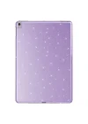 Apple ile uyumlu iPad 10.2 2021 (9.Nesil) Simli Parlak Görünümlü Tablet Koton Kılıf Lila
