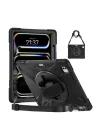 Apple ile uyumlu iPad Pro 13 2025 M5 Defender Tablet Silikon Siyah
