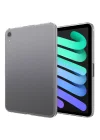 Apple iPad Mini 7 Mini 6 ile uyumlu Kılıf Tablet Hibrit Silikon Case Kapak 2021-2024 Renksiz
