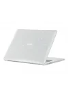 Apple Macbook Air 15inç M3 A3114 ile uyumlu Kılıf Simli Ön Arka Kapak Renksiz
