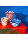 Aravalı Mavi - Beyaz Dekoratif Kase 8x8x18 Cm