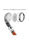 Arıtmalı Tasarruflu Duş Başlığı - 3 Ayarlı Krom & Şeffaf,%200 Artan Basınç,%35 Tasarruf, Kireç & Klor Azaltıcı