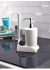 Armona Silikon Fırçalı Mutfak Banyo Sıvı Sabunluk Süngerlik Seti