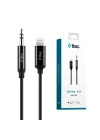 Aux to Lightning iPhone Ses Kablosu 100 cm, 1 metre Siyah 2 Yıl Garantili Yüksek Kalite - 2DK42S