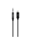 Aux to Lightning iPhone Ses Kablosu 100 cm, 1 metre Siyah 2 Yıl Garantili Yüksek Kalite - 2DK42S