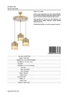 AV-60193-3T-KRM Krem Boyalı Modern Avize E27 Metal Cam 40cm