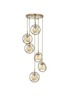 AV-60291-6ET Eskitme Kaplama Modern Avize E14 Metal Cam 40cm