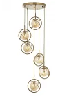 AV-60291-6ET Eskitme Kaplama Modern Avize E14 Metal Cam 40cm
