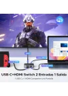 AW503 USB-C + HDMI 2 Giriş 1 Çıkış Switch, 4K 60Hz, 55452