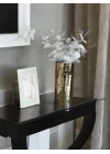 aynalı cam vazo gold