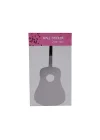 Aynalı Duvar Süsü (sticker) Gitar Şekilli