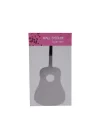 Aynalı Duvar Süsü (sticker) Gitar Şekilli