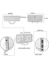 Aynalı LED Dijital Saat 2 USB Hızlı Şarj Alarmlı Masa Saati